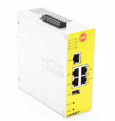 MB Connect Line mbNET MDH 816 MDH816 WAN OpenVPN Industrie-Router LAN -used- - Image 1 of 4