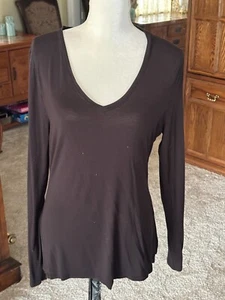 Z - Womens Black Tunic Sleep Shirt - Long Sleeve - L - Picture 1 of 4