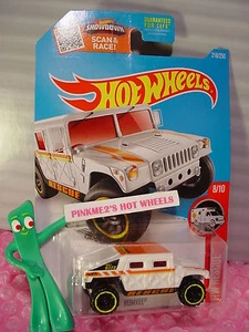 2016 Hot Wheels HUMVEE #218✰White/Orange hummer; Yellow ✰HW RESCUE✰Case J - Picture 1 of 2