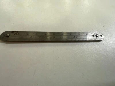 Chesterman 891 Folding RULE 12" Pocket Advertising Imperial Metric 3 Fold Tools - Image 1 of 4