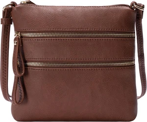 Multi Zipper Pocket Crossbody Bag with Strap, Lightweight Travel Bag, Daily C... - Picture 1 of 1