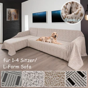 Sofa Überwurf Sofadecke Sofabezug Geometrische Sofahusse für 1-4 Sitzer L-Form - Bild 1 von 29