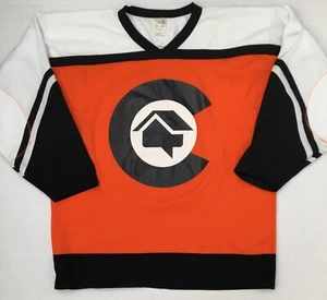 Vintage Athletic Knit Orange Black White Hockey Jersey Men’s Large Graphic 22 - Picture 1 of 10
