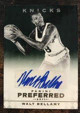 2011-12 Panini Preferred Walt Bellamy Auto 5/5 Knicks Autograph