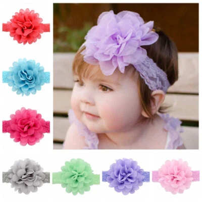 Kids Girl Baby Headband Toddler Lace Flower Hair Band Headband Fashion Accessory