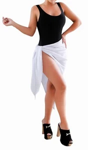 Bikini Swimsuit Coverups for Women Sarong Beach Wrap Sheer Short Skirt Chiffon - Picture 1 of 5