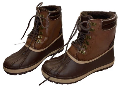 Bota de lluvia de bambú con cordones forro Sherpa talla 9 Duckboot damas Foto 1 de 4