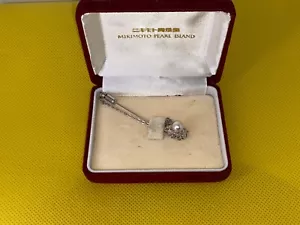 MIKIMOTO Sterling Silver Pearl Island Pearl Brooch MIKIMOTO with Original Box - Picture 1 of 13