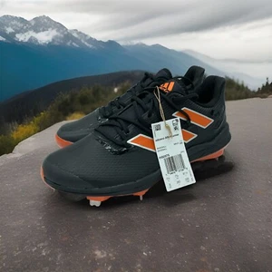 Adidas Adizero Afterburner Metal Baseball Cleats Black H00975 Mens Size 8 New - Picture 1 of 7