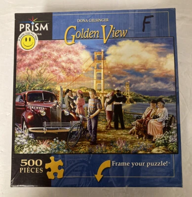 Dona Gelsinger Golden View  500pc Jigsaw Puzzle Golden Gate Bridge Complete - Image 1 of 4