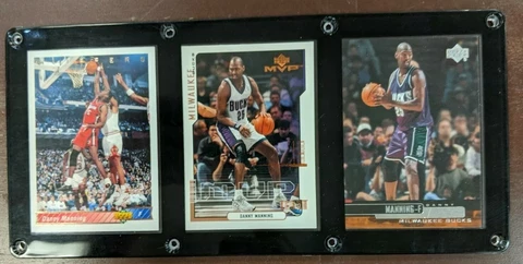 DANNY MANNING 3 CARD PLAQUE LOS ANGELES CLIPPERS MILWAUKEE BUCKS Cover