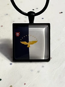 Nuevo Colgante Bandera Hecho a Mano Portugués Portugal Acores Islas Azores - Imagen 1 de 5