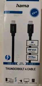 Hama Cavo USB-C/USB-C Thunderbolt 4 Nero 8K UHD 100W 0,8m - Foto 1 di 2