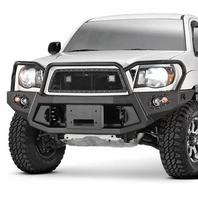 For Toyota Tacoma 05-11 Bumper Premium Full Width Black Powder Coated Front Foto 1 de 4