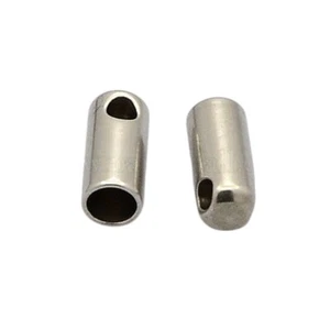 Stainless Steel cord ends/end cap 2.5mm hole 7.5x3.2mm tarnish resist 1.7mm hole - Picture 1 of 2