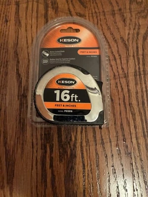 Keson 16Ft Tape Measure Steel Blade Model PG1816 Made In USA New - Image 1 of 4