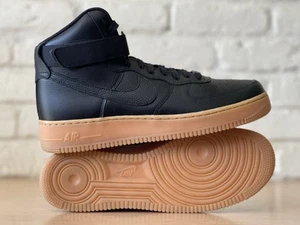 Nike Air Force 1 Mid Nike By You Black Gum Women Size 12 / Men 10.5 HF0660-900 - Picture 1 of 10