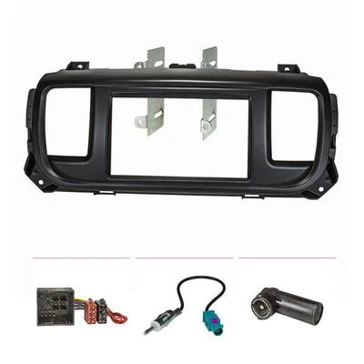 Doppel DIN Radioblende Set passend für Peugeot Expert Traveller Citroen Jumpy ua - Bild 1 von 4