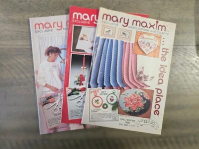 Vintafe Mary Maxim 1987, 1988 Needlework And Crafts Catelogs Lot Of 3 - Image 1 of 4