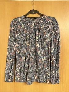 Bluse Esprit Größe XS Blau Gemustert 🤩 Viskose - Bild 1 von 9