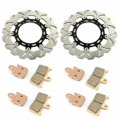 YZF R1 Front Brake Rotors Pads for Yamaha YZF-R1 1000 2007-2014 2013 12 - Image 1 of 4
