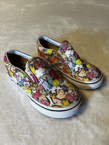 Sneakers Vans bambino ragazza taglia 9 multicolore Dallas Clayton slip on cartone animato skate
