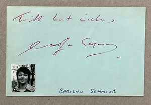 CAROLYN SEYMOUR (Star Trek ) Genuine Handsigned Signature on Album Page.