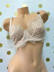 Victorias Secret Dream Angels Push-up without padding Bra Beige Shiny Lace NWT - Picture 1 of 3