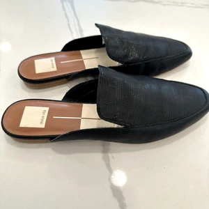 Mocassini Dolce Vita Maura Black Mules taglia 8,5 neri in pelle di serpente - Foto 1 di 9