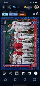 DIGITAL Topps Bunt Series 1 Baseball 25 Boston Red Sox Blue Holo Foil 150cc - Picture 1 of 2