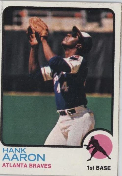 1973 Topps #100 Hank Aaron Salón de la fama CSG 7,5 casi nuevo+ Foto 1 de 1