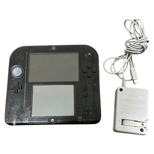 NINTENDO 2DS Clear Black Console Stylus Charger Japanese ver. Tested Working - Picture 1 of 4