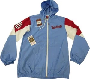 St. Louis Cardinals Mens Mitchell & Ness Light Weight Zip Windbreaker Jacket $95 - Picture 1 of 8