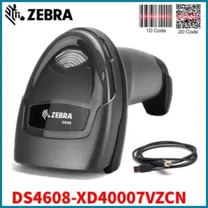 Original Zebra DS4608-XD40007VZCN 1D 2D Barcode-Scanner-Lesegerät mit USB-Kabel - Picture 1 of 9