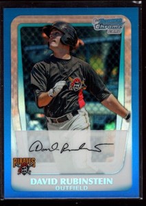 DAVID RUBINSTEIN PIRATES 20/250 BLUE REFRACTOR ROOKIE CARD RC 2011 BOWMAN CHROME