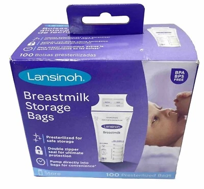Bolsas de almacenamiento de leche materna preesterilizadas, bombean directamente en bolsas doble cremallera Foto 1 de 4