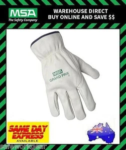 MSA Grand Prix Cow Grain Leather Glove Durable Hand Protection (Singel Pair) - Picture 1 of 2