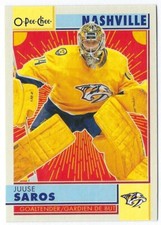 2022/23 O-Pee-Chee Retro Blank Back card# 177 of Juuse Saros Nashville Predators
