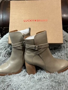 Lucky Brand Women’s LK-Natesa, Seneca Rock Tan Platform Ankle Boot US Size 9.5 M - Picture 1 of 5