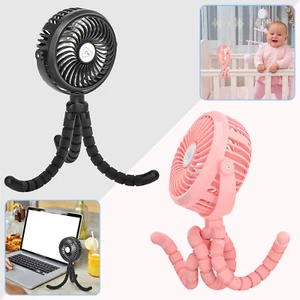 Portable Handheld Mini Cooling Fan with Flexible Tripod Clip on Desk/Stroller  - Picture 1 of 14