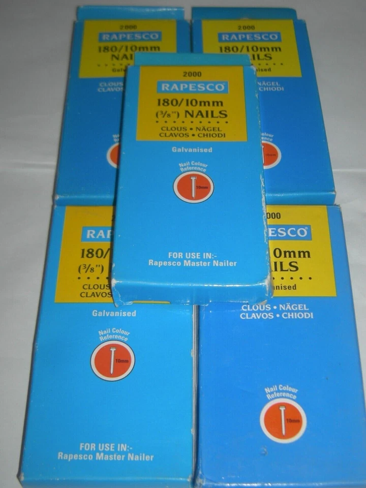 rapesco tacwise 180 18g nails x 10,000 fits 53el 181el 191el 140el z-140 tre500 - Image 1 of 1