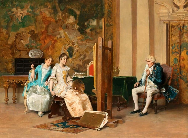 Decor Painter in the Salon oil painting Giclee art HD Printed on canvas