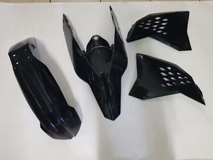 KTM EXC 125 250 300 PLASTIC KIT 2008 2009 2010 2011 BLACK KIT 3 PC - Picture 1 of 1