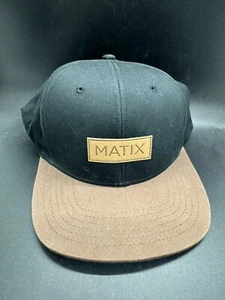 Matix Hat Cap Black Brown Logo Skate - Picture 1 of 3
