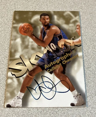 1998 Skybox Autographics Auto Calbert Cheaney Wizards - Image 1 of 2