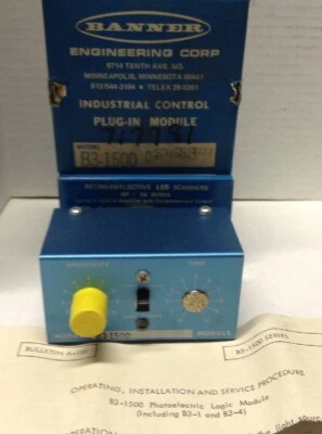 Banner Engineering,Model B3-1500,Industrial Control Plug-In Module LOT OF 2 - Image 1 of 3