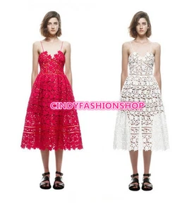 New Women Sexy Floral Lace Bodycon Embroidery Cocktail Clubwear Evening Dress - Picture 1 of 4
