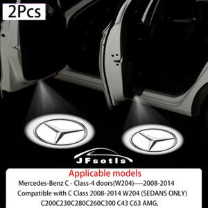 1 Pair No-Fading Door Puddle Shadow Light Projector For Benz C200 230 280 43 C63 - Picture 1 of 7