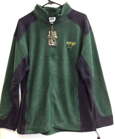 NHL DALLAS STARS Knights Apparel Green & Black Full Zip Jacket Size LARGE Cover