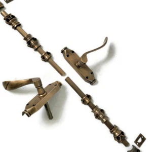 110" long complete back to back lever CREMONE bolt spindle hand made solid brass - Picture 1 of 11